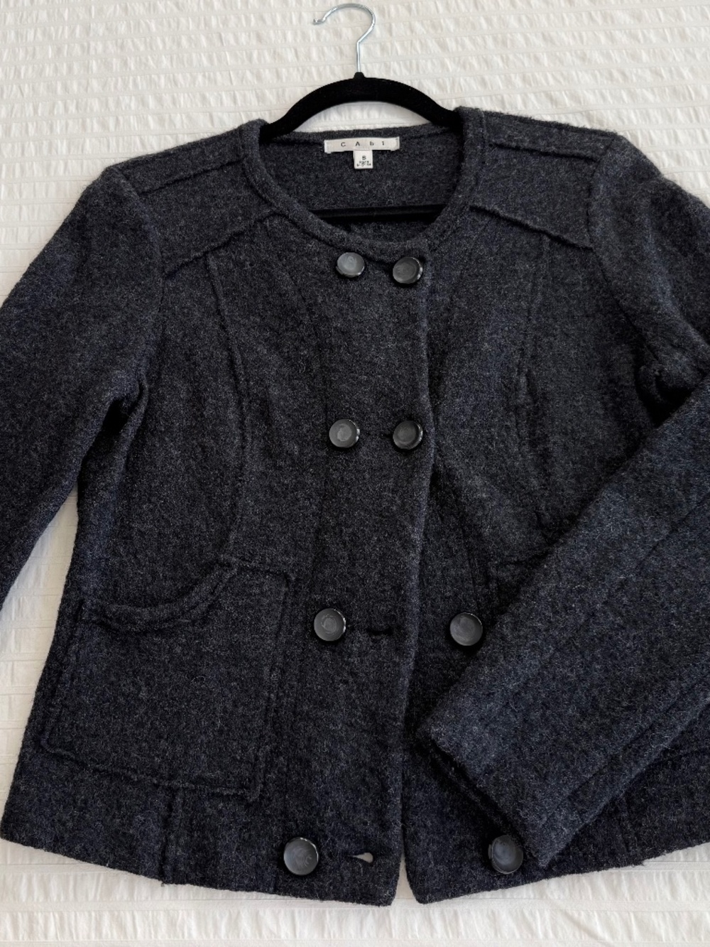 CAbi double breasted wool sweater/jacket Size 4